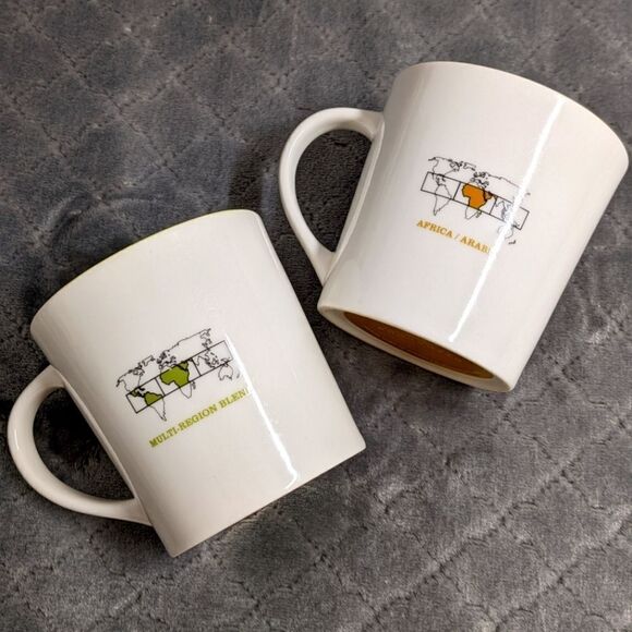 Vintage 2006 Starbucks 16oz Ceramic Coffee Mugs - Qty 2 - Picture 3 of 11